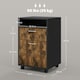 image 3 of HOMCOM 60cm Filing Cabinet with Drawers and Open Shelf, Rustic Brown