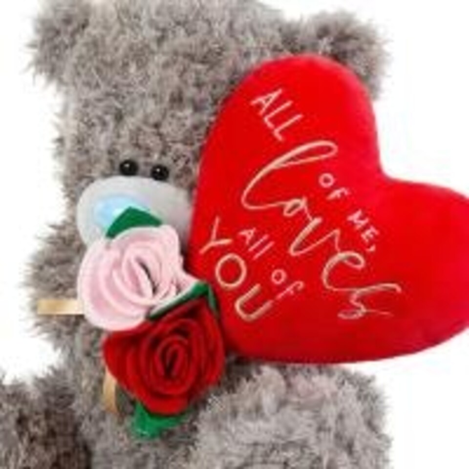image 1 of Me To You Bear 20" Flowers & Heart Balloon