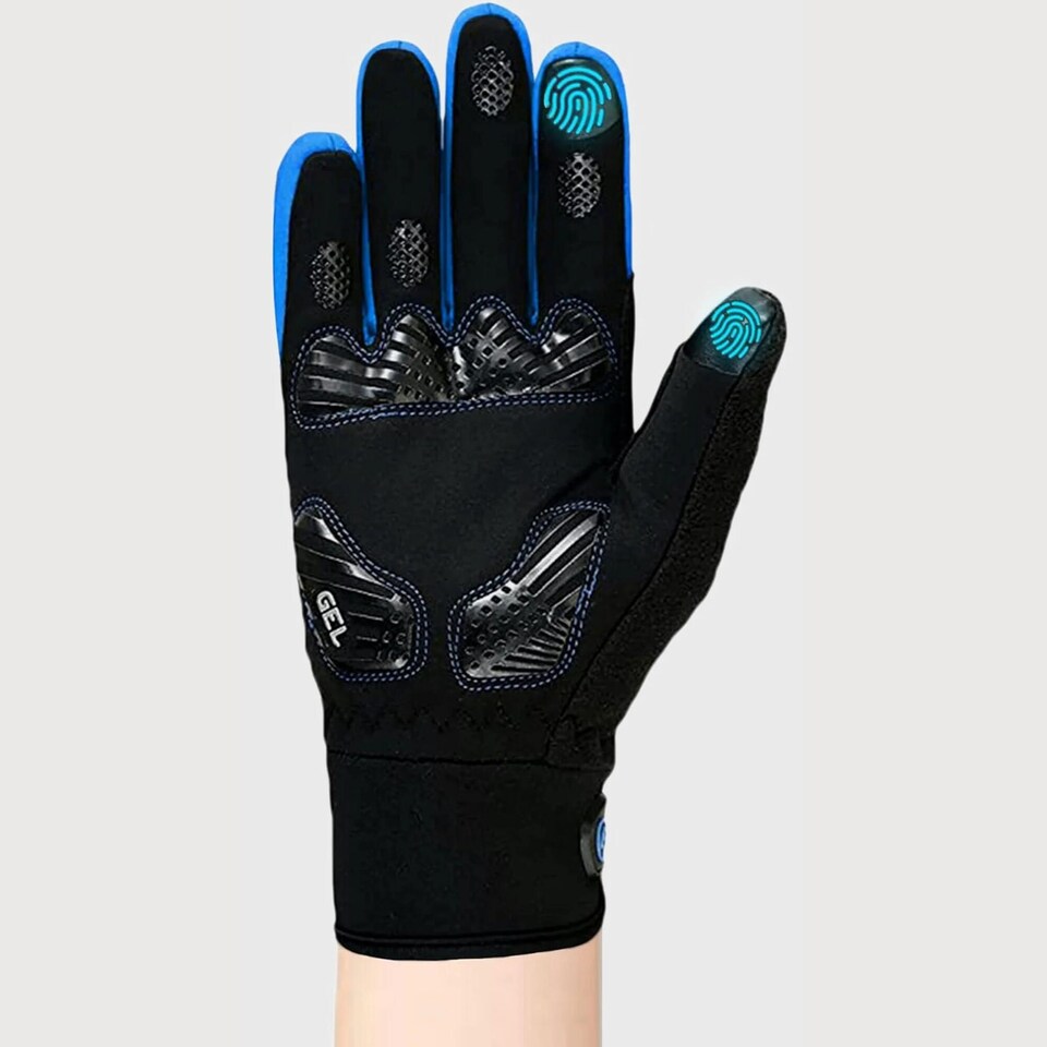image 1 of Dryrest Full Finger Winter Cycling Gloves Thermal Windproof Padded Glove