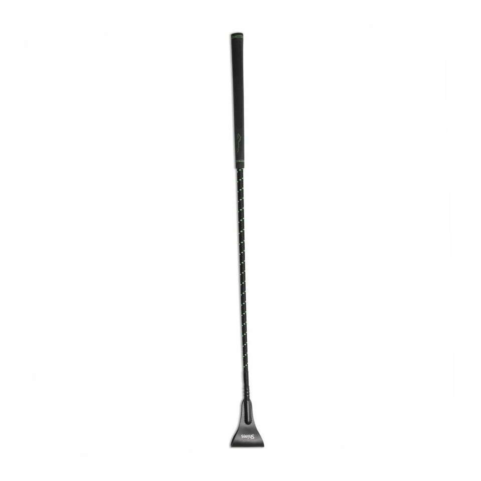 image 1 of Shires Topaz Leather Horse Riding Whip - Green - 26in