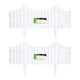 image 9 of 2 x 33cm 4 Piece Set White Wood Effect Picket Fence Garden Edging | White | White | 2