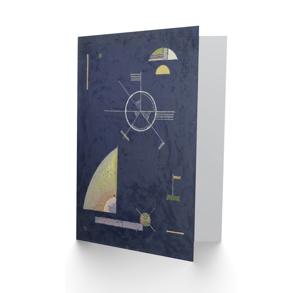 image 1 of Wassily Kandinsky Art Card Dull Gray Abstract Painting