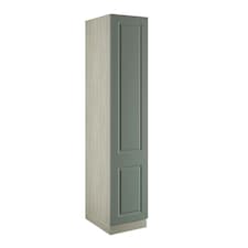 Classic Square Panel Sage Green Single Wardrobe with Double Rail Green