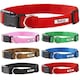image 2 of Dog Puppy Collar with Buckle & Clip for Lead, Adjustable Soft Fabric Blue | S