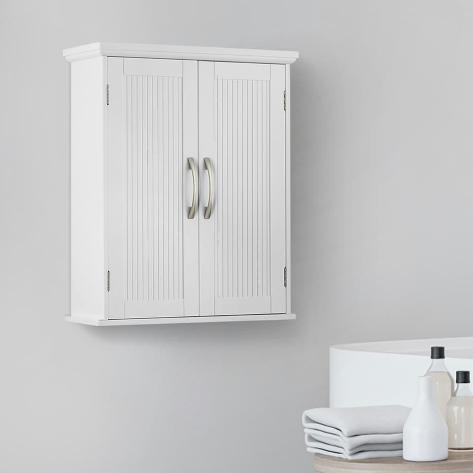 image 1 of Teamson Home Wooden Bathroom Furniture Wall Medicine Cabinet