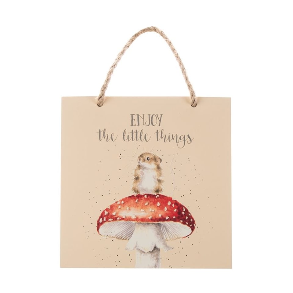 image 1 of Wrendale Designs Square 15 x 15 cm Wooden Plaque with Twine, Illustrated Wall Hanging