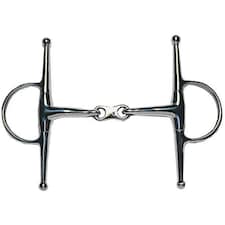 JP Korsteel Stainless Steel French Link Full Cheek Snaffle Bit - Silver - 4.5in