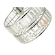 image 4 of Designer Double Tier Easy Fit Pendant Shade with Rows of Clear Acrylic Prisms | Chrome