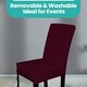 image 9 of Velvet Dining Chair Covers, Spandex High-Back Chair Slipcovers - 220GSM