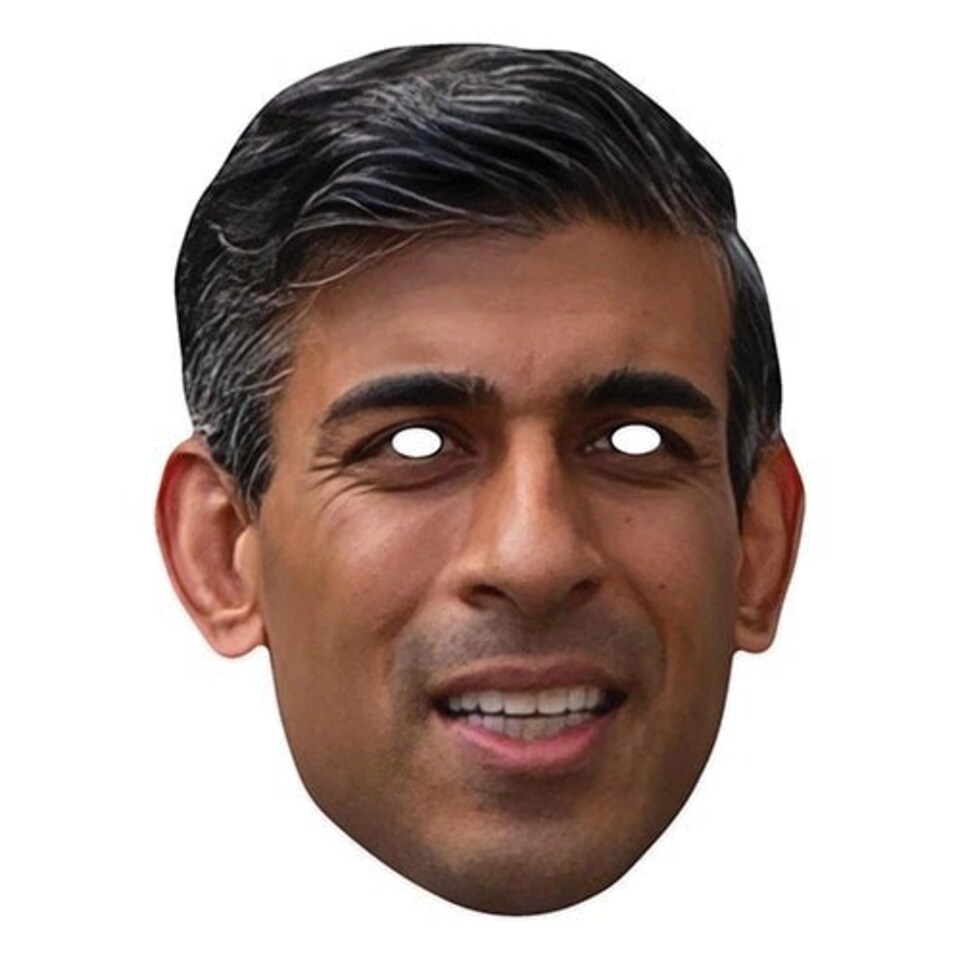 Rishi Sunak Cardboard Face Mask