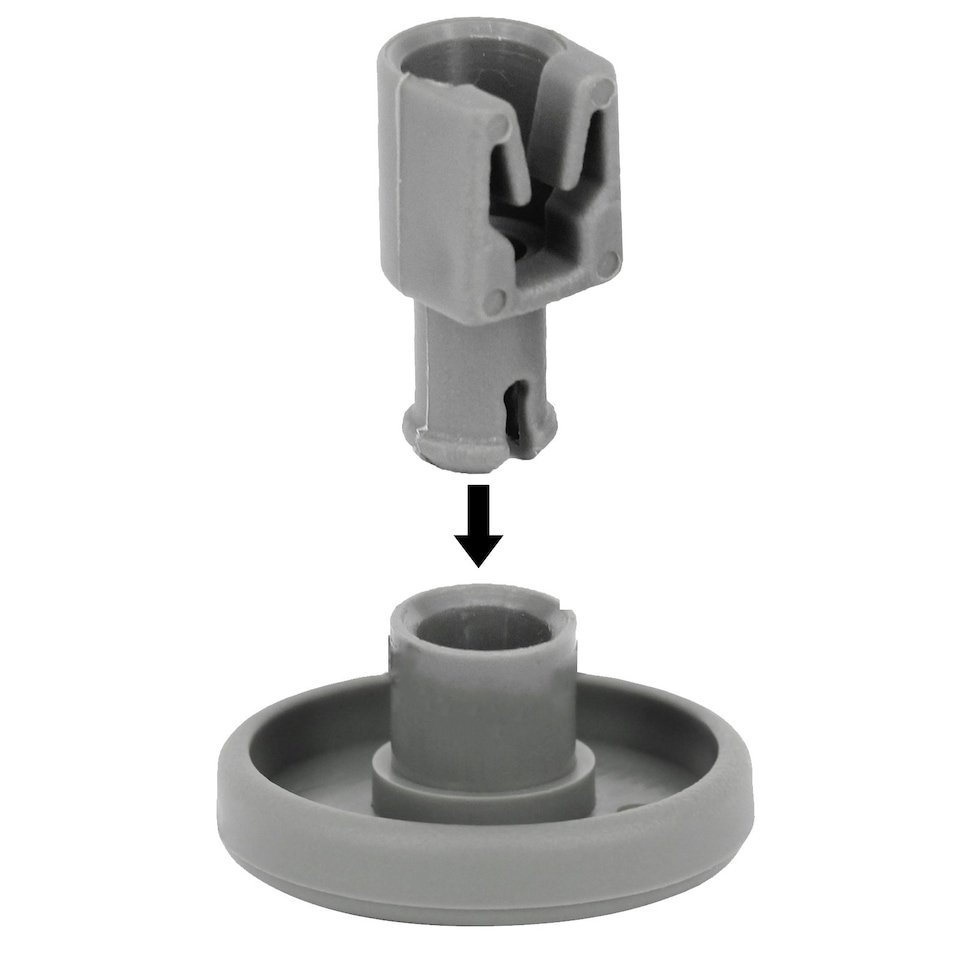 image 1 of SPARES2GO Basket Wheels compatible with Lamona Dishwasher 40mm x 8