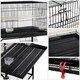 image 6 of Yaheetech 118.5 cm Flight Cage with Rolling Stand and Slide-out Tray Black