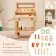image 7 of COSTWAY Wooden Barbecue Grill Toy Set Kids BBQ Grill Playset With Play Food Natural