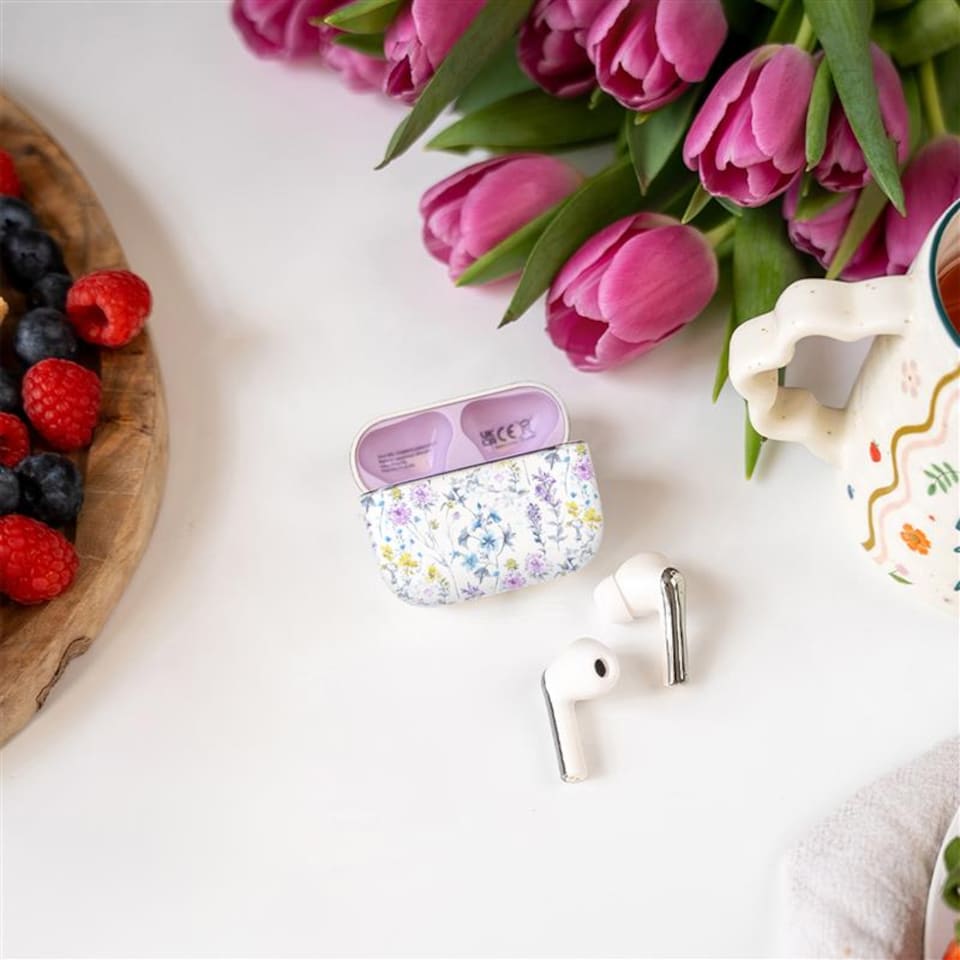 image 1 of Laura Ashley Wild Meadow 'Skylark' True Wireless Earbuds with HD Microphone and Charging Case