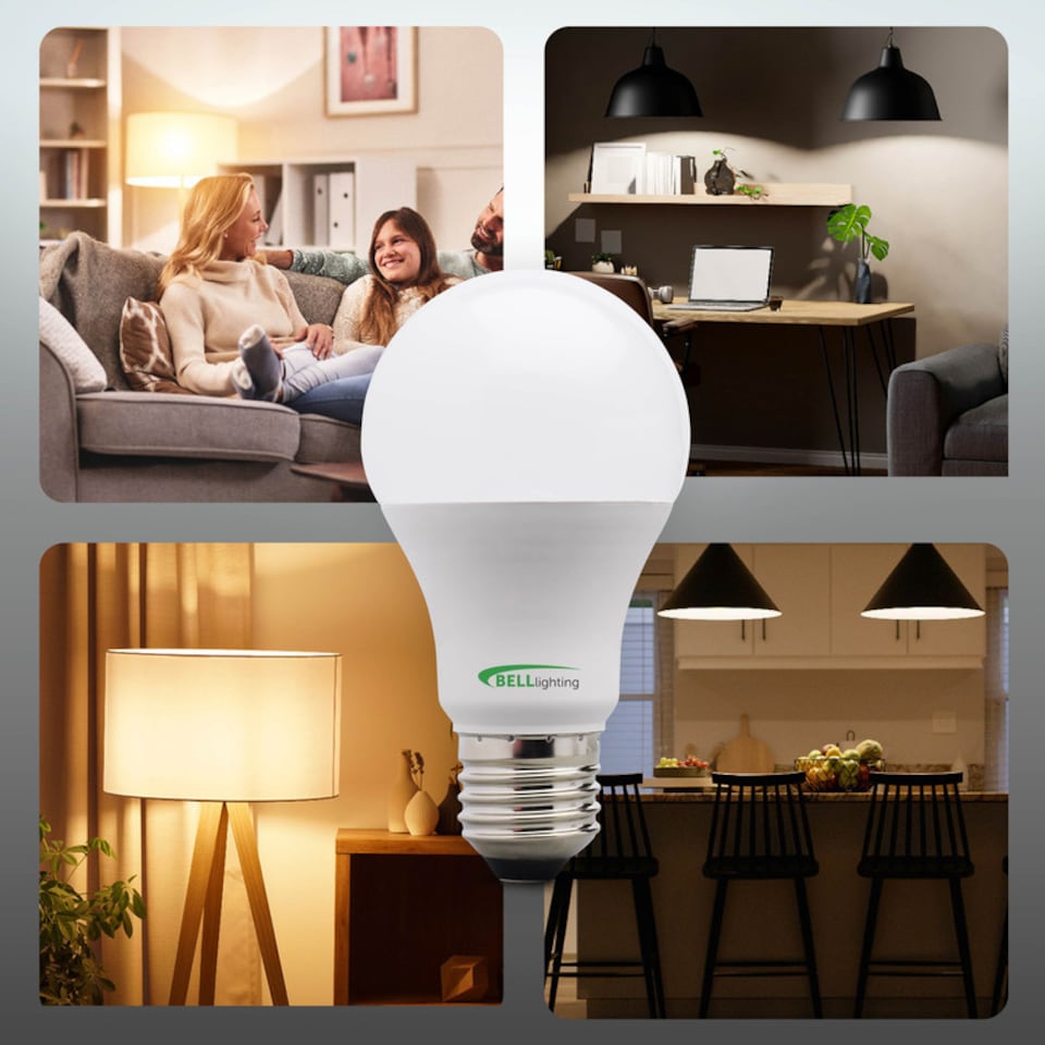 image 1 of BELL Lighting Dimmable E27 GLS Edison Screw Natural White 4000K 8.1W LED Light Bulbs