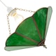 image 4 of Green Toned Chic Tiffany Glass Easy Fit Pendant Shade with Chains