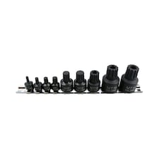 Stubby Impact Triple Square Spline Bit Sockets M4 - M12 MT14 - MT18 9pc Set