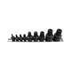 image 1 of Stubby Impact Triple Square Spline Bit Sockets M4 - M12 MT14 - MT18 9pc Set
