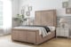 image 2 of Sloomy Lancaster Mink Naples Bed Frame With Mattress With 50" Upholstered Headboard 5' King