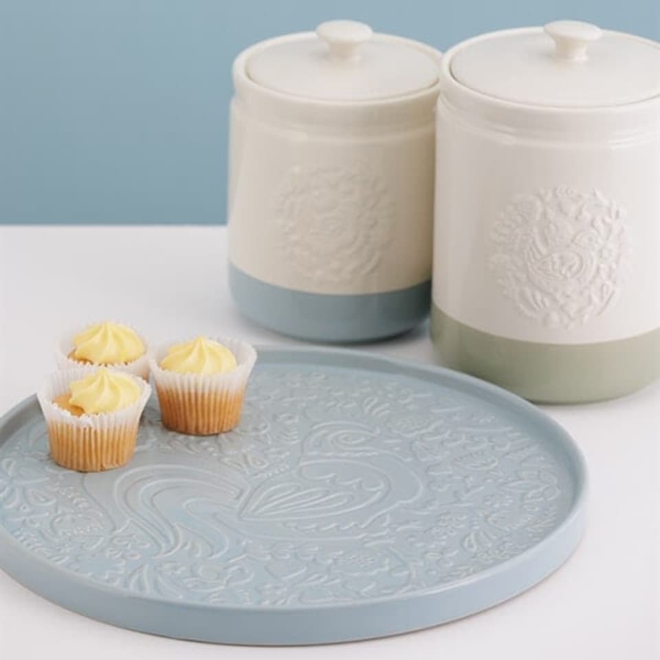 image 1 of Mason Cash Home To Roost 30cm Round Platter | Grey