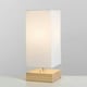 image 3 of ValueLights Pair Of Modern Pine Wood And White Bedside Table Lamps With USB Charging Ports