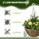 image 5 of Outsunny 2 PCs Artificial Lisianthus Flower Hanging Planter Basket Yellow