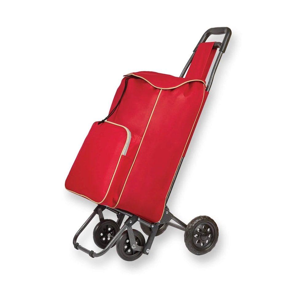 image 1 of Coopers Of Stortford 4 Wheel Shopping Trolley 50L Iron Frame Insulated Pocket