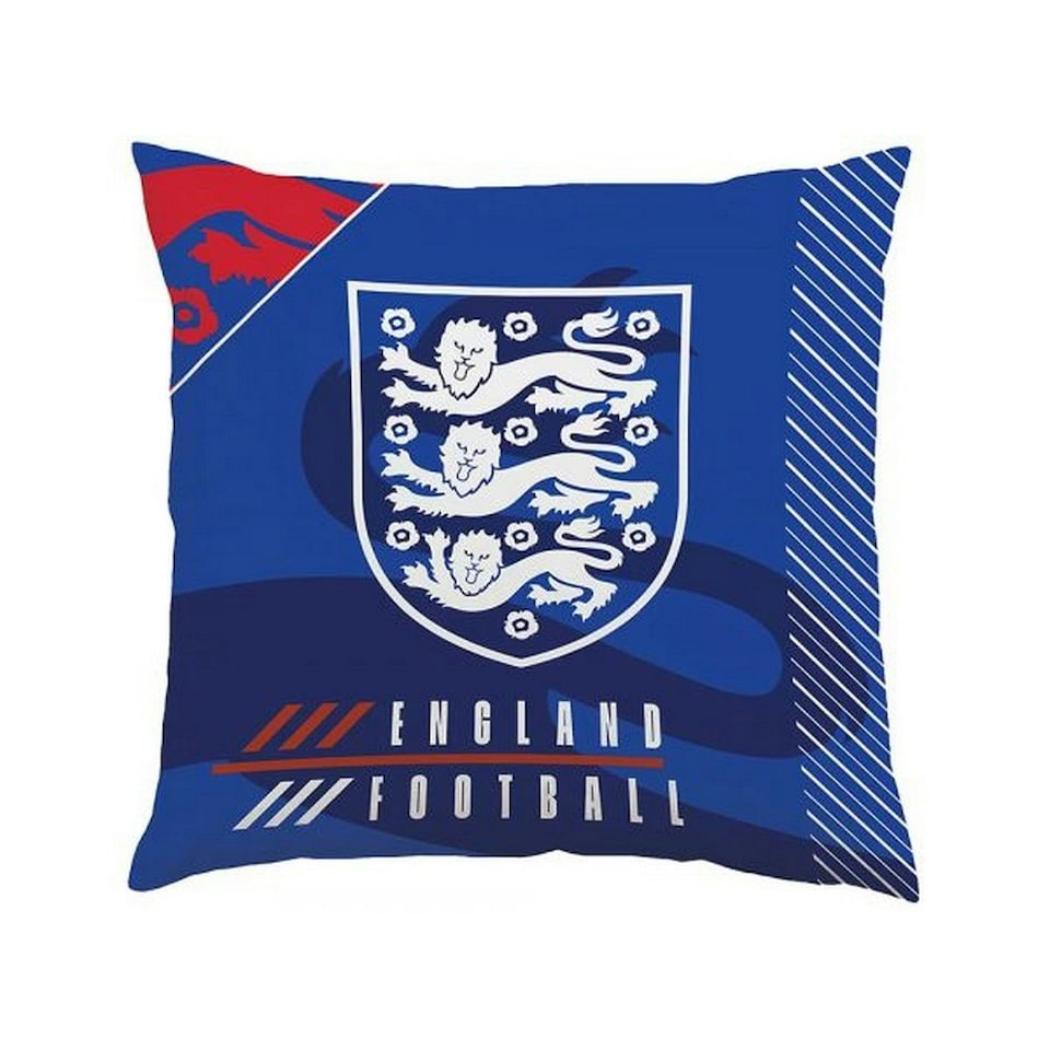 image 1 of England FA Glory Crest Filled Cushion - Blue/White/Red - One Size