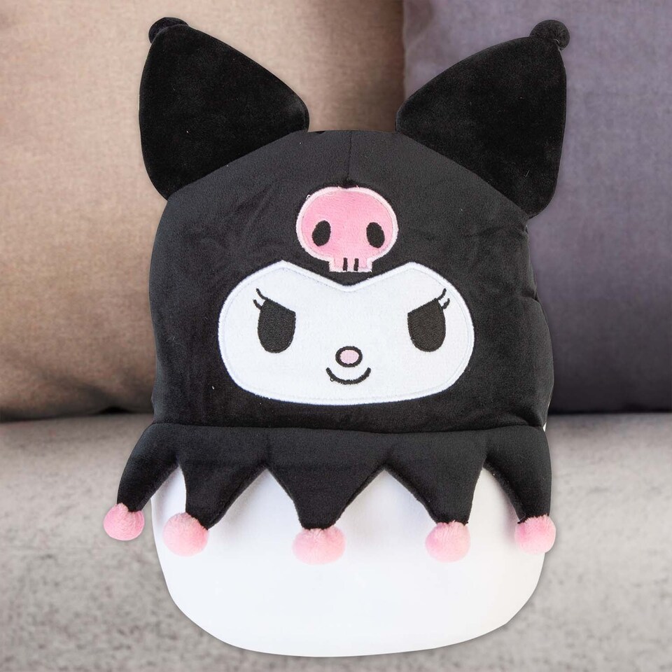 image 1 of PMS Kuromi Oval Cushion Plush Black - 22cm x 16cm