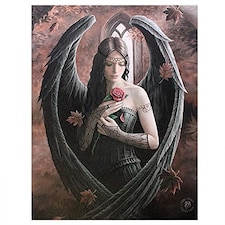 19x25 Angel rose plaque by Anne Stokes