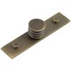 image 1 of 30mm Antique Brass Cupboard Knob with Grooved Design - Kitchen Cabinet Knob