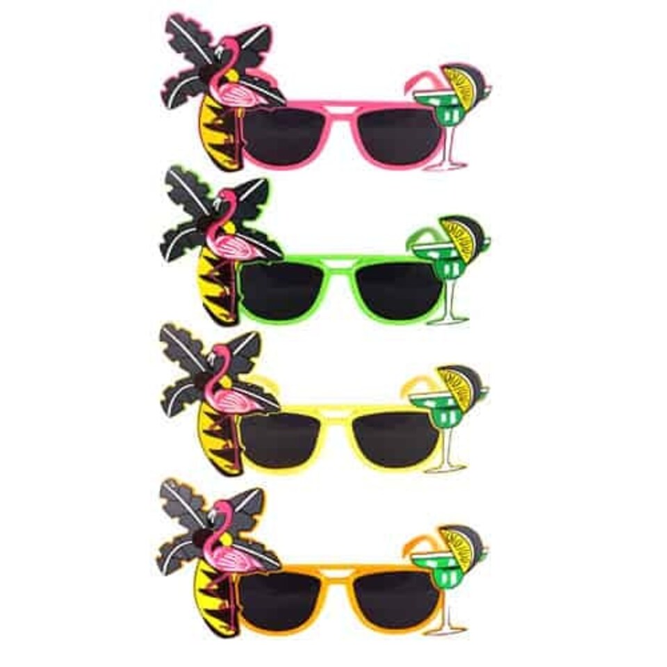 Flamingo Tropical Party Novelty Sunglasses