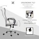 image 5 of HOMCOM Executive Office Chair High Back Mesh Back Seat Desk Chairs, Light Grey