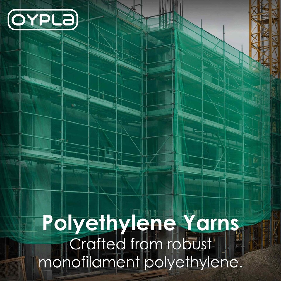 image 1 of Green Shade Debris Scaffold Netting 3m x 50m | Green | 1