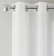 image 2 of Pair of Crete White Luxury Linen Look Sheer Panels with Eyelet Header 183 CM