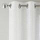 image 2 of Pair of Crete White Luxury Linen Look Sheer Panels with Eyelet Header 183 CM