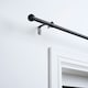 image 1 of OHS Extendable Metal Finial Ball Ends Wall Mounted Rod Fittings Curtain Pole - Black | Black
