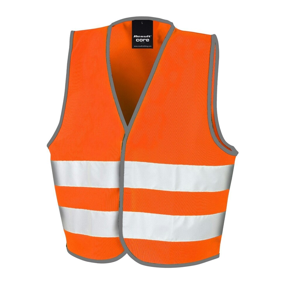 image 1 of SAFE-GUARD by Result Childrens/Kids Safety Vest - Hi Vis Orange - 10-12 Years