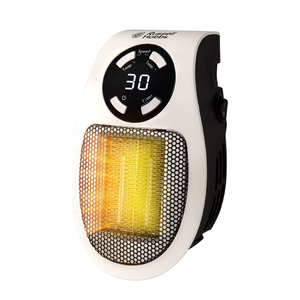 image 1 of Russell Hobbs Electric Ceramic Heater Plug In 500W White RHPH2001