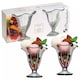 image 3 of Clear Glass Flower Shaped Dessert Bowls | Clear | 4