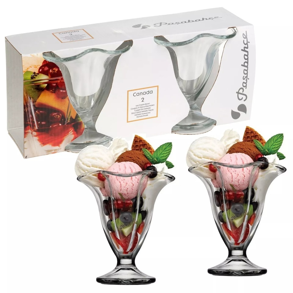 image 1 of Clear Glass Flower Shaped Dessert Bowls | Clear | 4