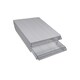 image 1 of White Stackable Plastic Storage 2 Drawers with Removable Compartments