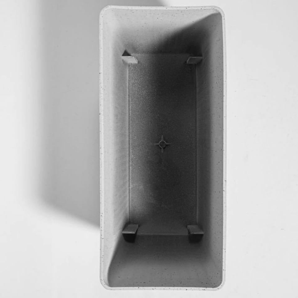 image 1 of Primrose Garden Outdoor Trough Patterned Resin Planter in Artisan Grey 73cm