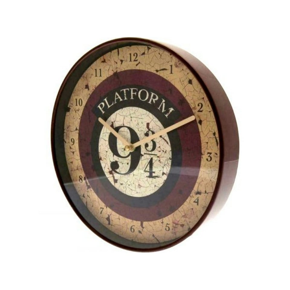 image 1 of Harry Potter Platform Nine and Three Quarters Wall Clock - Brown/Black/White - One Size