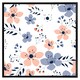 image 1 of Pink & blue flowers (Picture Frame) Black | S