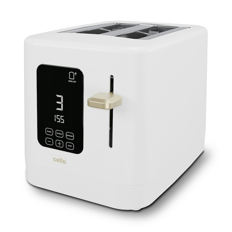 image 1 of Cello Digital 2 Slice Toaster with Touch control and Timer