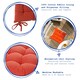 image 2 of Harbour Housewares Square Garden Chair Seat Cushions - Paprika - Pack of 6 Red