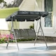 image 8 of Outsunny 3 Seater Swing Chair, Garden Swing Bench with Adjustable Tilting Canopy, Breathable Mesh Seat and Heavy Duty Metal Frame for Patio, Garden | Grey