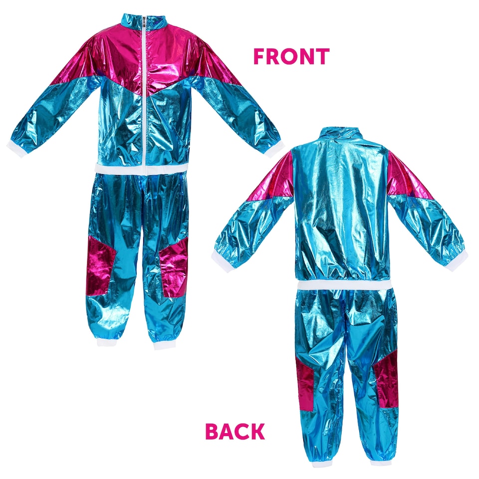 image 1 of 80s Shell Suit Costume Blue | L