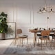 image 4 of KUKOON Neutral Beige Distressed Abstract Living Area Rug 60cm x 110cm